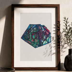 LOVEMAZ | Obra Original de Arte Geométrico en Tinta y Rotulador | Dideeart