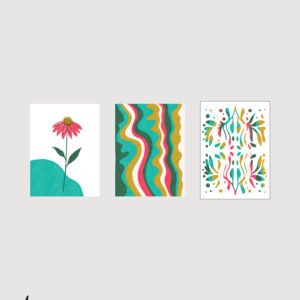 Set de 3 Art Cards Coleccionables | Postales de Julio – 2.5 × 3.5 pulgadas